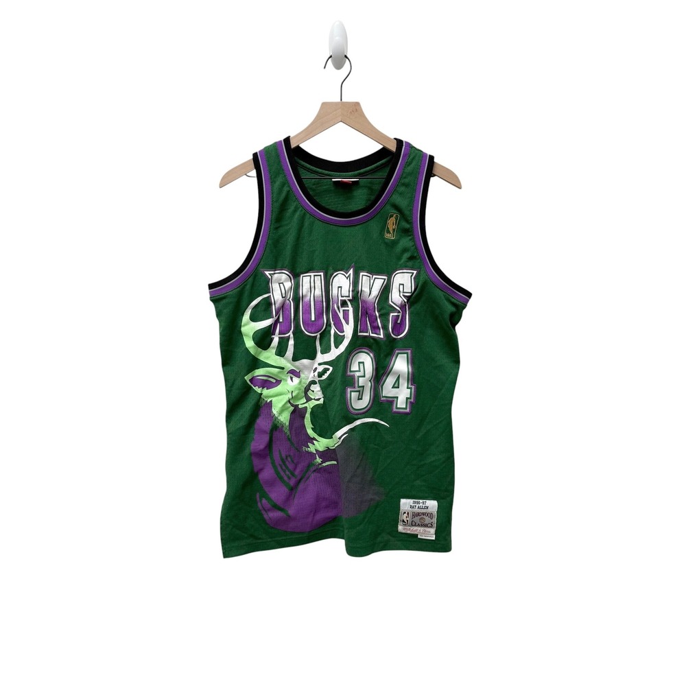 Mitchell & Ness Ray Allen Milwaukee Bucks 1996-97 Swingman Jersey Green Mens L